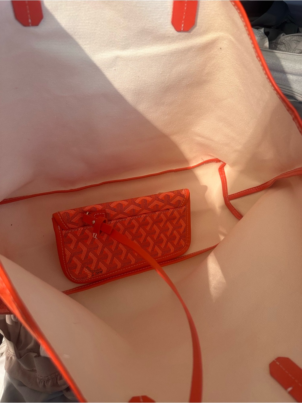 Goyard Orange Chevron Tote Bag - Picture 4 of 4